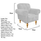 Kit 02 Poltronas E 01 Puff Dani Suede Branco - Amarena Móveis