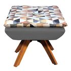 Kit 02 Poltronas E 01 Puff Giratório Opala Composê D87 Suede