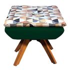 Kit 02 Poltronas E 01 Puff Giratório Opala Composê D87 Suede