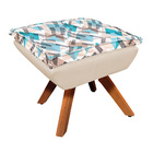 Kit 02 Poltronas E 01 Puff Giratório Opala Suede Com D33 Base