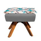 Kit 02 Poltronas E 01 Puff Giratório Opala Suede Com D33 Base