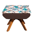 Kit 02 Poltronas E 01 Puff Giratório Opala Suede Com D33 Base