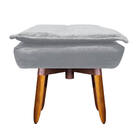 Kit 02 Poltronas E 01 Puff Opala Suede Giratória Base Pés Pal