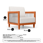 Kit 02 Poltronas E 01 Sofá Samoa Madeira Maciça Com Cordas Ná