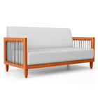 Kit 02 Poltronas E 01 Sofá Samoa Madeira Maciça Com Cordas Ná