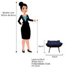 Kit 02 Poltronas E 02 Puffs Costela Base Fixa Corano Azul Mar