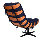 Kit 02 Poltronas E 02 Puffs Costela Base Giratória Corano - D