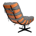 Kit 02 Poltronas E 02 Puffs Costela Base Giratória Corano - D