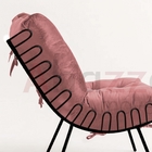 Kit 02 Poltronas E 02 Puffs Costela Industrial Ferro Preto Sa