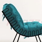 Kit 02 Poltronas E 02 Puffs Costela Industrial Ferro Preto Sa