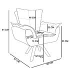 Kit 02 Poltronas E 02 Puffs Giratório Opala Suede Rosa Bebê