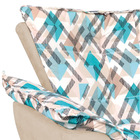 Kit 02 Poltronas E 02 Puffs Opala Suede Bege Com D33 Pés Pali