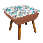 Kit 02 Poltronas E 02 Puffs Opala Suede Caramelo Sisal Com D3