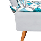 Kit 02 Poltronas E 02 Puffs Opala Suede Cinza Com D33 Pés Pal