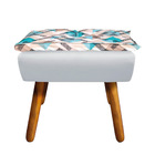 Kit 02 Poltronas E 02 Puffs Opala Suede Cinza Com D33 Pés Pal