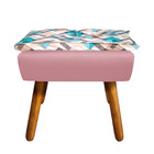 Kit 02 Poltronas E 02 Puffs Opala Suede Com D33 Pés Palito Ca