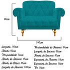 Kit 02 Poltronas E  01 Namoradeira Decorativas Dani Suede Azu