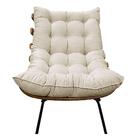 Kit 02 Poltronas E Puff Costela Base Fixa Corano Cor Bege