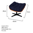 Kit 02 Poltronas E Puff Costela Base Giratória Corano - Doce