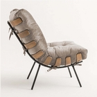 Kit 02 Poltronas E Puff Costela Decorativa Sala De Estar Sued