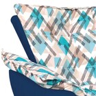 Kit 02 Poltronas E Puff Opala Suede Azul Marinho Com D33 Pés