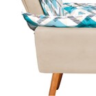 Kit 02 Poltronas E Puff Opala Suede Bege Com D33 Pés Palito C