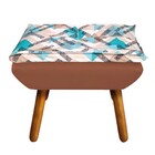 Kit 02 Poltronas E Puff Opala Suede Caramelo Sisal Com D33 Pé