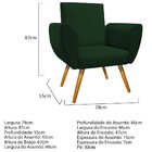 Kit 02 Poltronas Elisa Palito Mel Suede Verde - Amarena Móveis