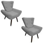 Kit 02 Poltronas Emilia Cinza