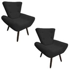 Kit 02 Poltronas Emilia Preta