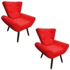Kit 02 Poltronas Emilia Vermelha