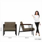 Kit 02 Poltronas Estofadas Pomezia Industrial Preto/capuccino