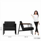 Kit 02 Poltronas Estofadas Pomezia Industrial Preto/preto - M