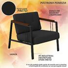 Kit 02 Poltronas Estofadas Pomezia Industrial Preto/preto - M