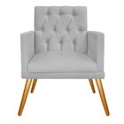 Kit 02 Poltronas Fernanda Palito Mel Suede Cinza - Amarena Mó