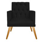 Kit 02 Poltronas Fernanda Palito Mel Suede Preto - Amarena Mó