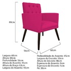 Kit 02 Poltronas Fernanda Palito Tabaco Suede Pink - Amarena