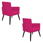 Kit 02 Poltronas Fernanda Palito Tabaco Suede Pink - Amarena