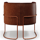 Kit 02 Poltronas Fixas Base Aço Cobre Betina D02 Veludo Marsa