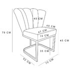 Kit 02 Poltronas Flor Veludo Marrom Base Metálica Industrial