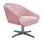 Kit 02 Poltronas França Base Giratória De Metal Suede - Amare