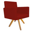 Kit 02 Poltronas Gênesis Base Giratória De Madeira Corano Ver