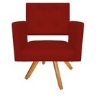 Kit 02 Poltronas Gênesis Base Giratória De Madeira Corano Ver