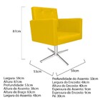 Kit 02 Poltronas Gênesis Base Giratória De Metal Corano Amare