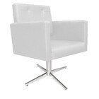 Kit 02 Poltronas Gênesis Base Giratória De Metal Corano Branc