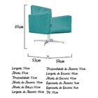 Kit 02 Poltronas Gênesis Base Giratória De Metal Suede Azul T