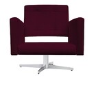 Kit 02 Poltronas Gênesis Base Giratória De Metal Suede Bordô