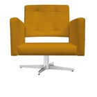 Kit 02 Poltronas Gênesis Base Giratória De Metal Suede Mostar