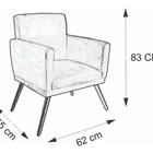 Kit 02 Poltronas Gênesis E 01 Puff - Azul