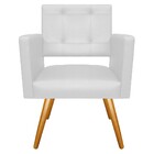 Kit 02 Poltronas Gênesis E Puff Sofia Palito Mel Corano Branc